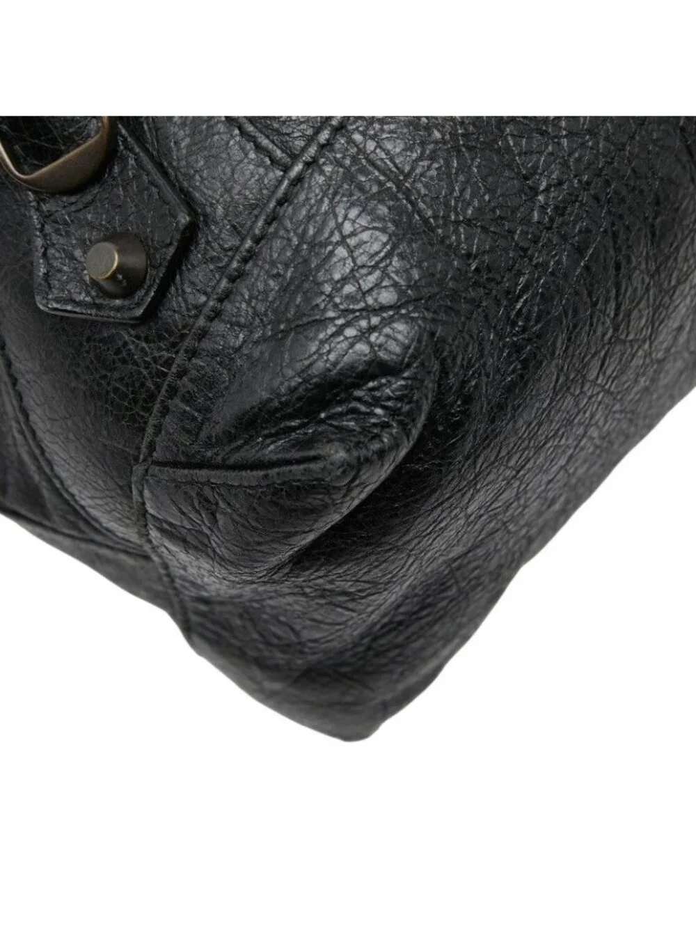 Balenciaga the Day Shoulder Bag Black Leather